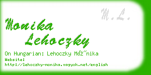 monika lehoczky business card